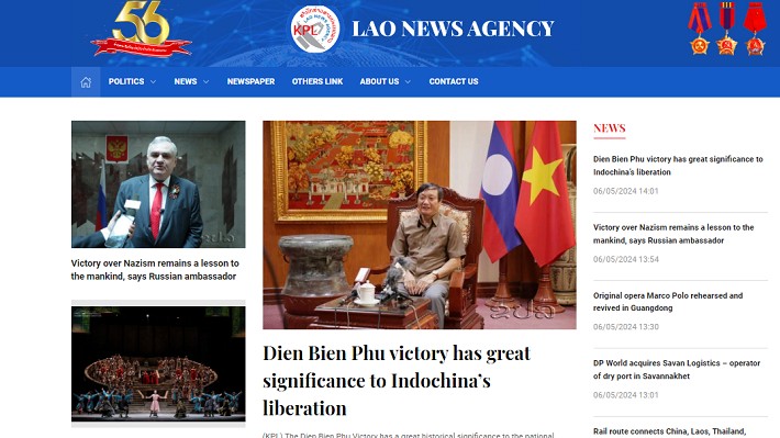 Báo chí Lào: Chiến thắng Điện Biên Phủ là niềm tự hào của cả ba nước Đông Dương