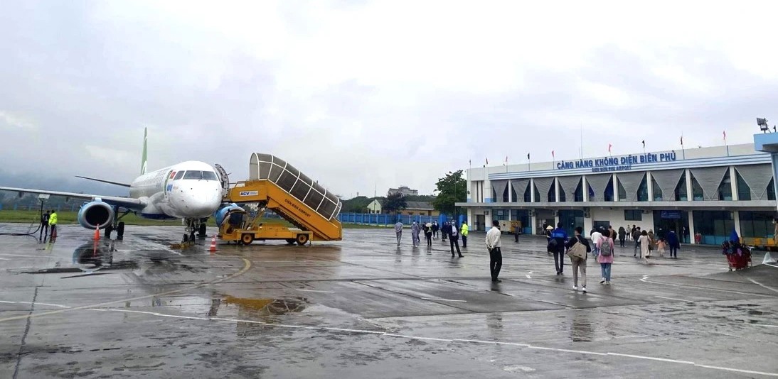 Cảng hàng không Điện Biên Phủ. (Nguồn: Báo Giao thông) Cảng hàng không Điện Biên Phủ. (Nguồn: Báo Giao thông)