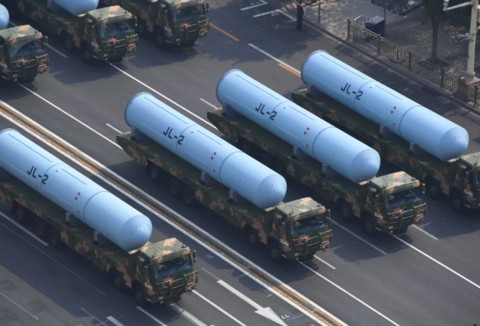Tên lửa JL-2 trong một lần trình làng vào năm 2019. (Nguồn: Reuters) Tên lửa JL-2 trong một lần trình làng vào năm 2019. (Nguồn: Reuters)