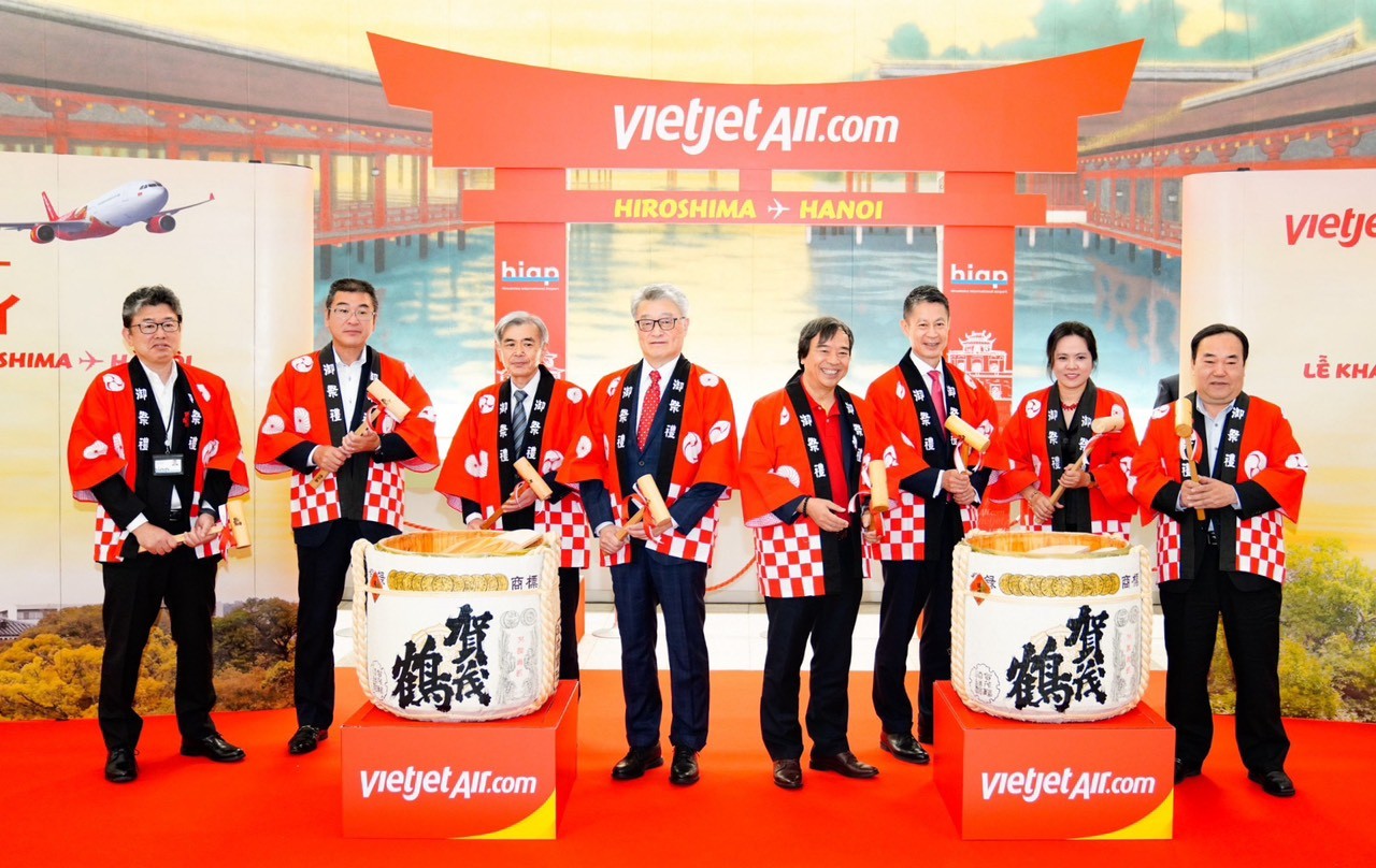 Vietjet vừa khai trương đường bay giữa Hà Nội và Hiroshima Vietjet vừa khai trương đường bay giữa Hà Nội và Hiroshima