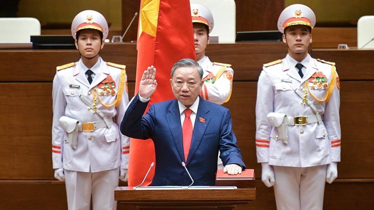 Toàn cảnh bầu, lễ tuyên thệ nhậm chức của Chủ tịch nước Tô Lâm