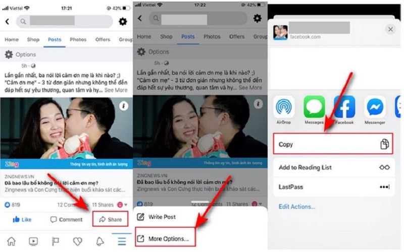 Cách lấy link bài viết Facebook trên điện thoại iPhone cực đơn giản