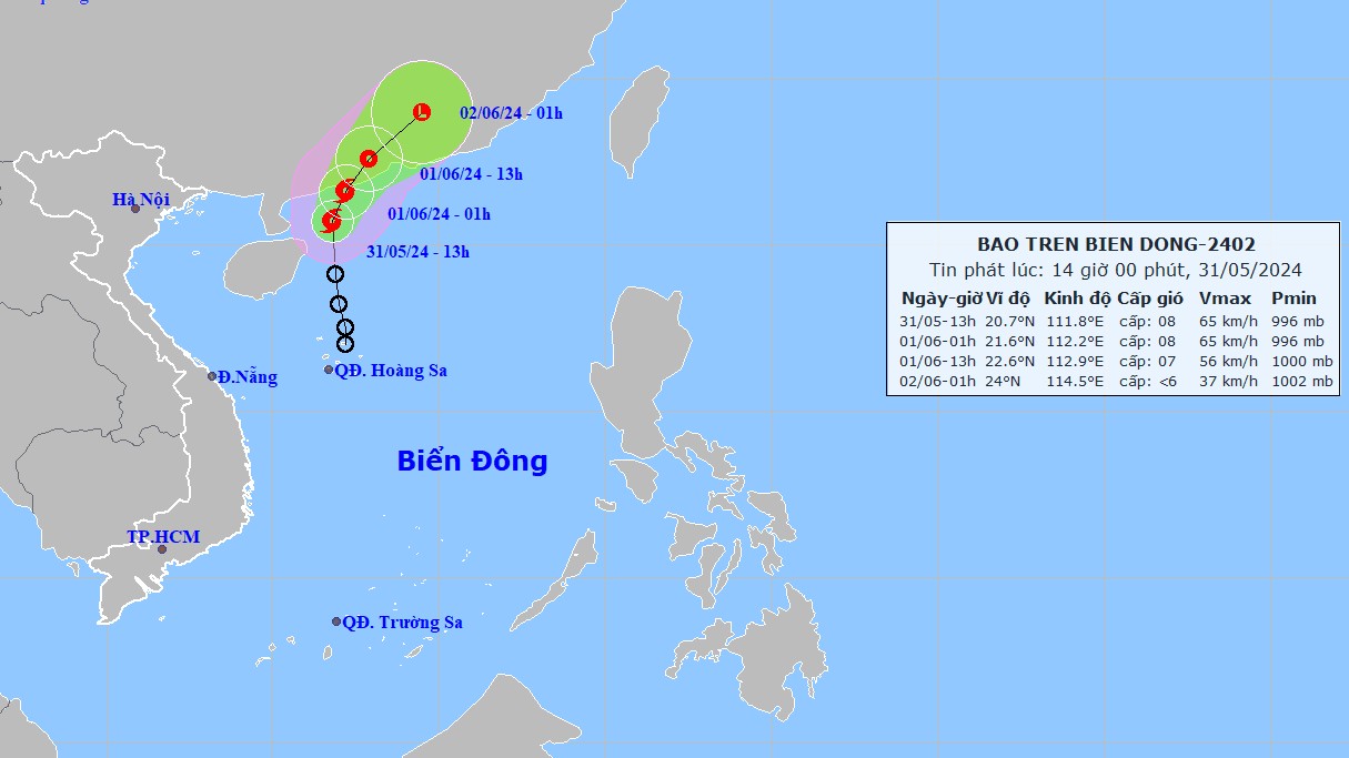 Tin bão trên Biển Đông: Cơn bão số 1 trên vùng biển phía Nam tỉnh Quảng Đông, Trung Quốc