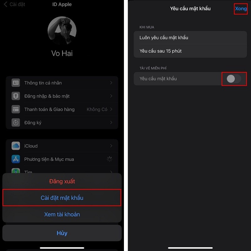 Cách tắt mật khẩu khi tải ứng dụng trên iPhone siêu đơn giản
