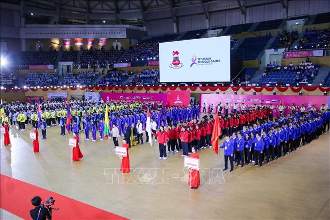 Các quốc gia tham dự Đại hội diễu hành tại Lễ khai mạc. Ảnh: Trần Lê Lâm – TTXVN Các quốc gia tham dự Đại hội diễu hành tại Lễ khai mạc. Ảnh: Trần Lê Lâm – TTXVN