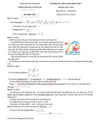 Hà Nội: Đề thi thử lớp 10 môn Toán của quận Hai Bà Trưng