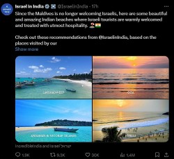 Sau khi Maldives ‘quay lưng’, Israel kêu gọi công dân tìm đến... Ấn Độ