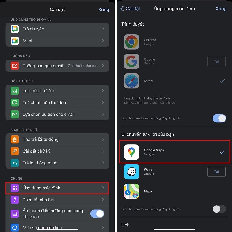Biến Google Maps thành bản đồ mặc định trên iPhone đơn giản, nhanh chóng