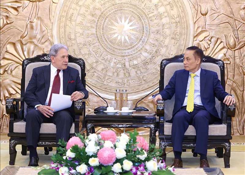 Trưởng ban Đối ngoại Trung ương tiếp Phó Thủ tướng, Bộ trưởng Ngoại giao New Zealand Winston Peters Trưởng ban Đối ngoại Trung ương tiếp Phó Thủ tướng, Bộ trưởng Ngoại giao New Zealand Winston Peters