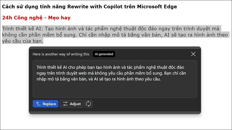 Tối ưu hóa văn bản cùng Rewrite with Copilot nhanh chóng, hiệu quả Tối ưu hóa văn bản cùng Rewrite with Copilot nhanh chóng, hiệu quả
