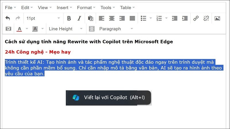 Tối ưu hóa văn bản cùng Rewrite with Copilot nhanh chóng, hiệu quả Tối ưu hóa văn bản cùng Rewrite with Copilot nhanh chóng, hiệu quả