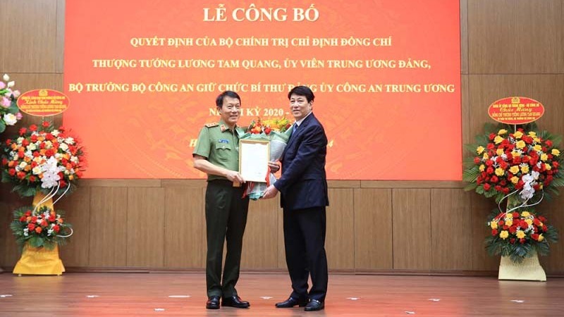 Bộ Chính trị chỉ định Thượng tướng Lương Tam Quang giữ chức Bí thư Đảng ủy Công an Trung ương