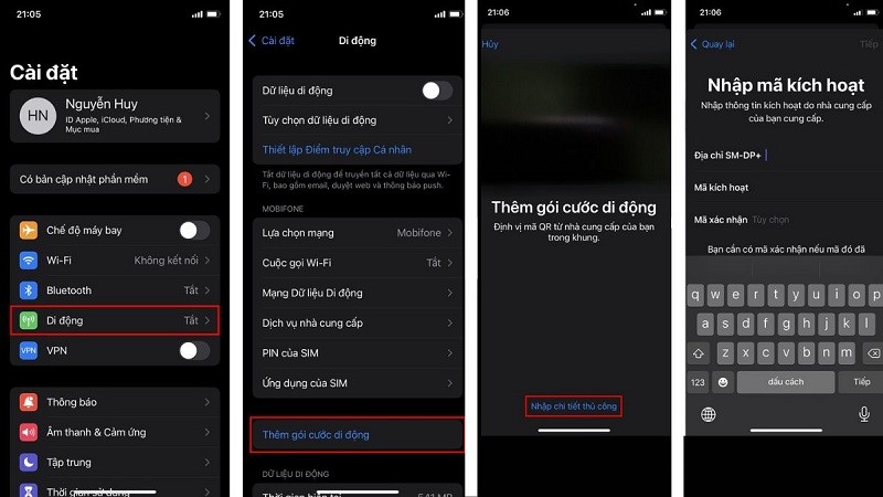 Kích hoạt eSIM trên iPhone chỉ với vài thao tác đơn giản Kích hoạt eSIM trên iPhone chỉ với vài thao tác đơn giản