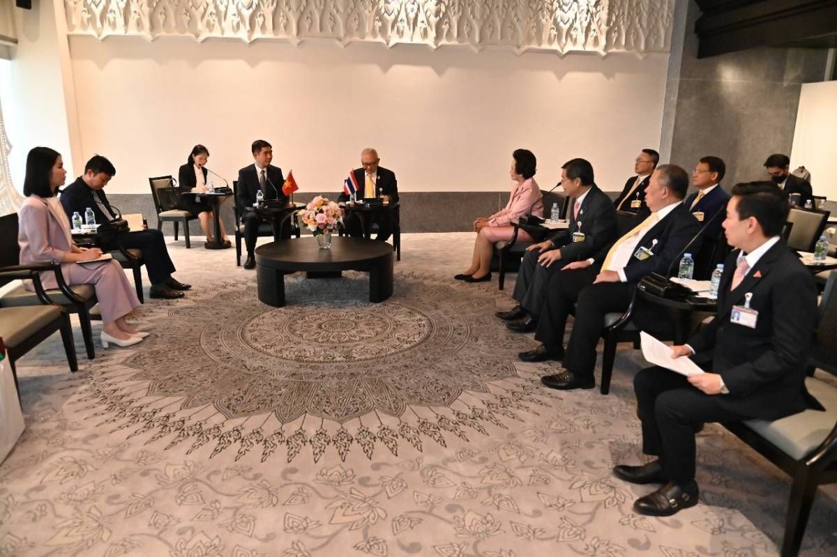 Quang cảnh buổi làm việc tại Trụ sở Quốc hội Thái Lan. Quang cảnh buổi làm việc tại Trụ sở Quốc hội Thái Lan.