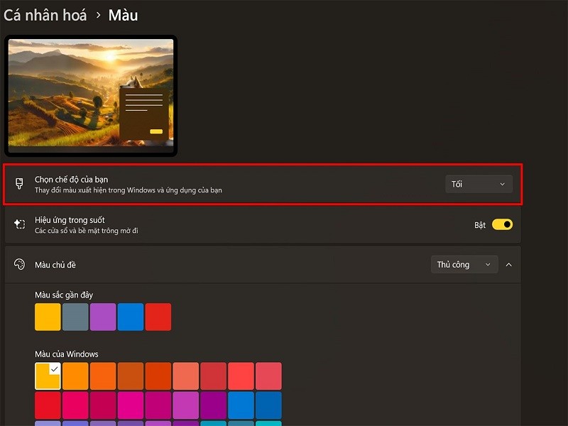 Cách tắt chế độ tối trên máy tính Windows 11 nhanh và đơn giản nhất Cách tắt chế độ tối trên máy tính Windows 11 nhanh và đơn giản nhất