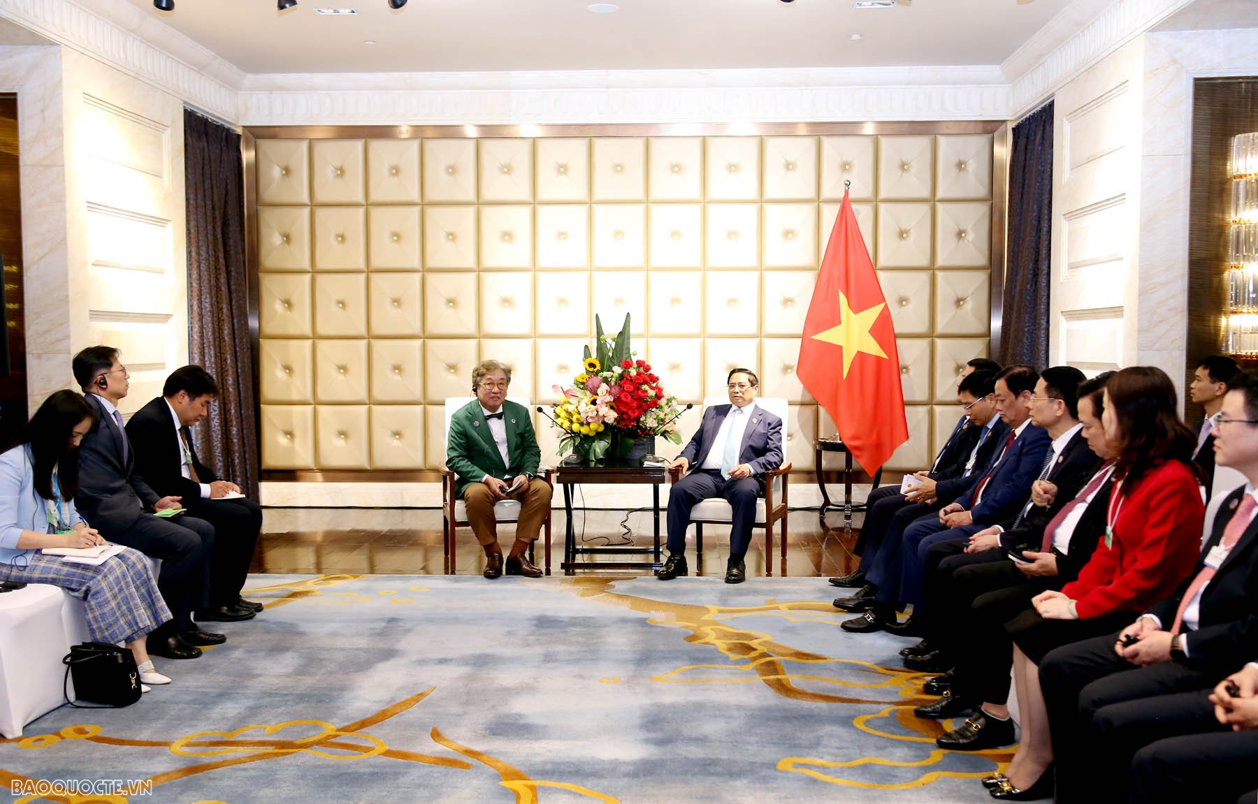 Thủ tướng Chính phủ tiếp Chủ tịch Ủy ban trung hòa các-bon và tăng trưởng xanh Hàn Quốc Việt Nam-Hàn Quốc tăng cường hợp tác phát triển kinh tế xanh, giảm khí thải carbon