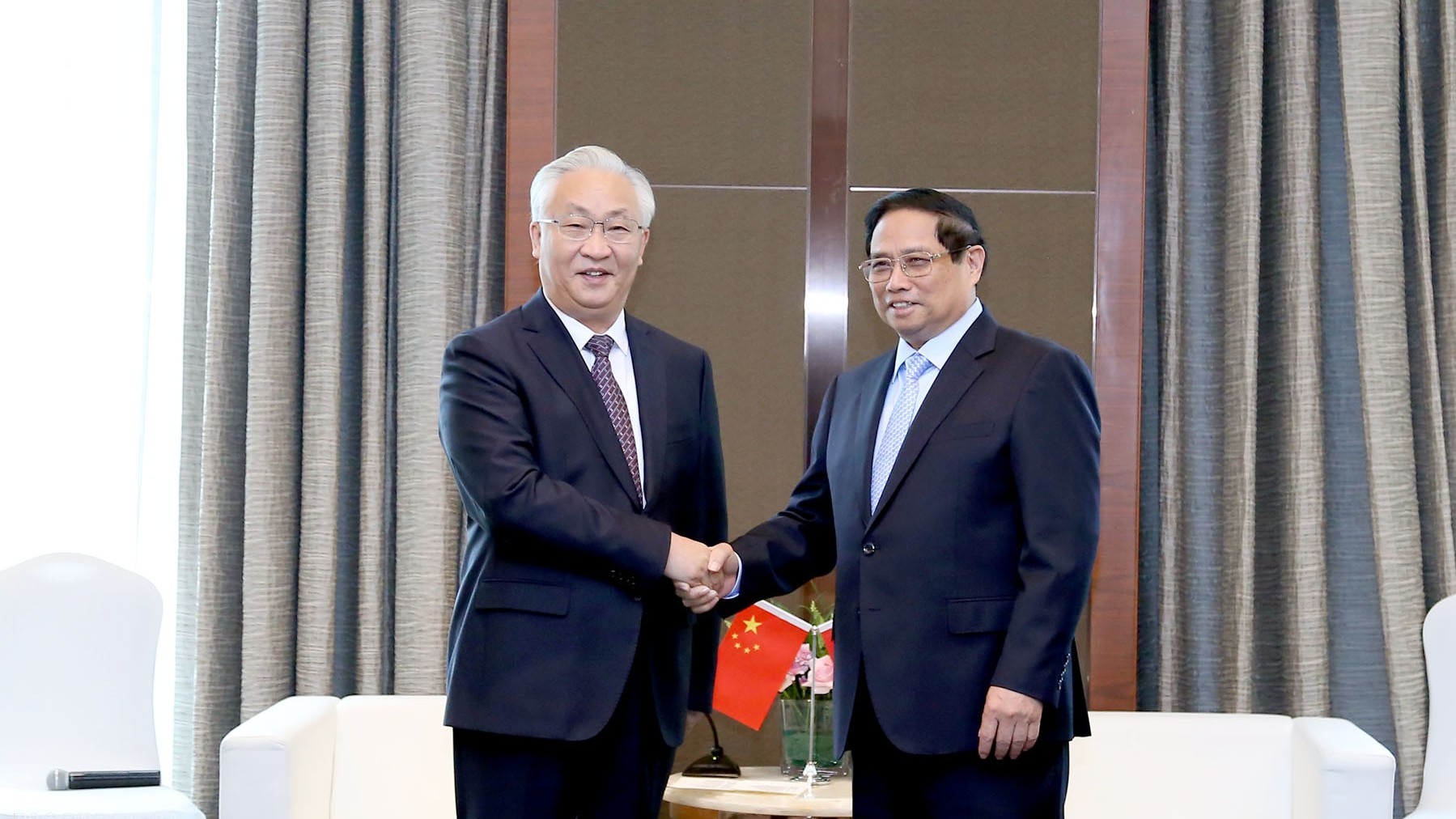 Thủ tướng Phạm Minh Chính tiếp Phó Thủ tướng Trương Quốc Thanh