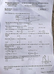 Kỳ thi tốt nghiệp THPT 2024: Đề thi môn Toán chính thức