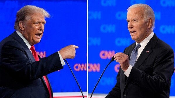 Bầu cử Mỹ 2024: 'Đấu khẩu nảy lửa' trong cuộc so găng trực tiếp Trump-Biden đầu tiên