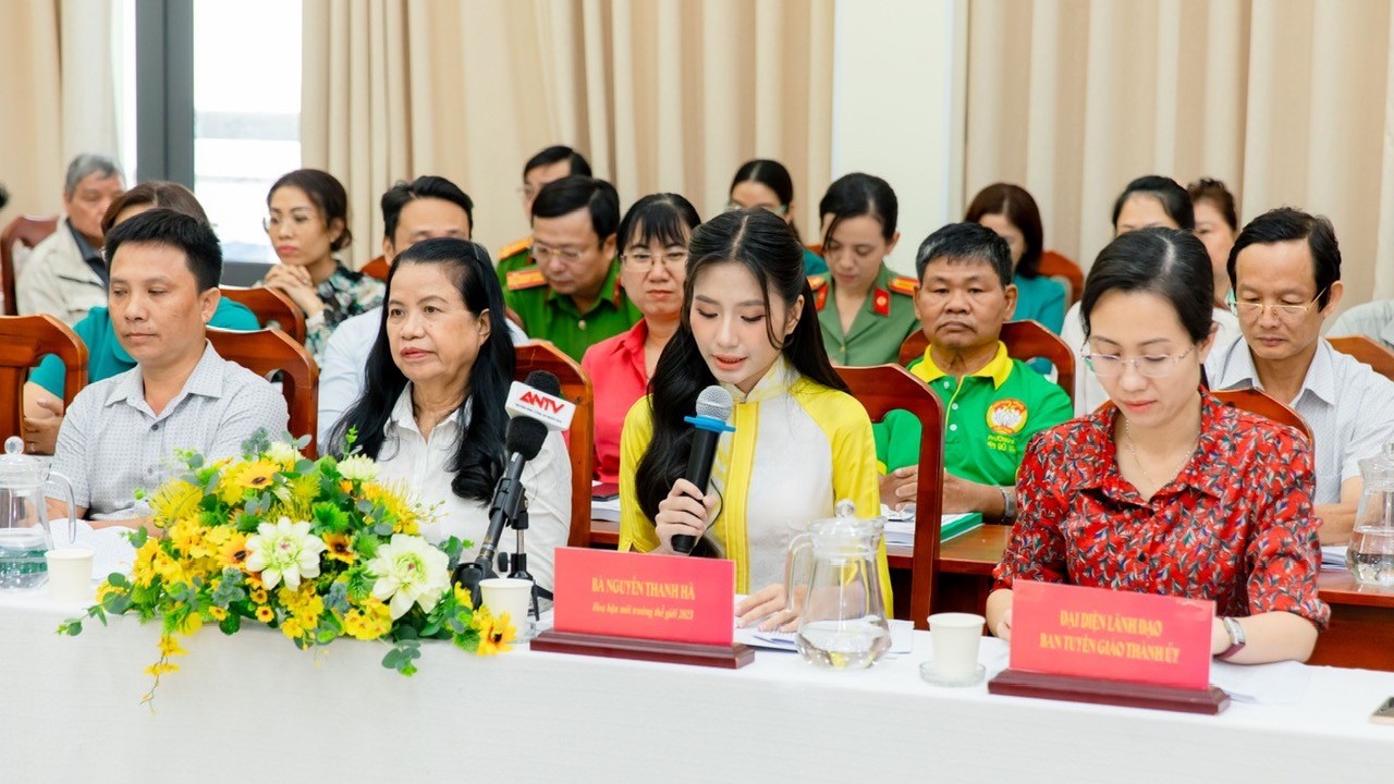 Hoa hậu Nguyễn Thanh Hà hiến kế xây dựng không gian xanh trên địa bàn TP. Hồ Chí Minh