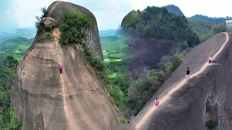 Ngọn núi kỳ lạ, nhẵn mịn, thẳng đứng, mảnh như lưỡi dao khổng lồ