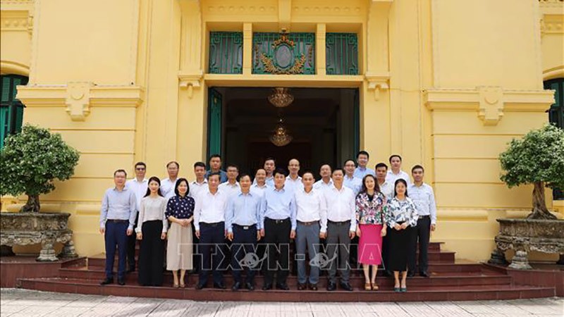 Thường trực Ban Bí thư Lương Cường làm việc với Ban Đối ngoại Trung ương