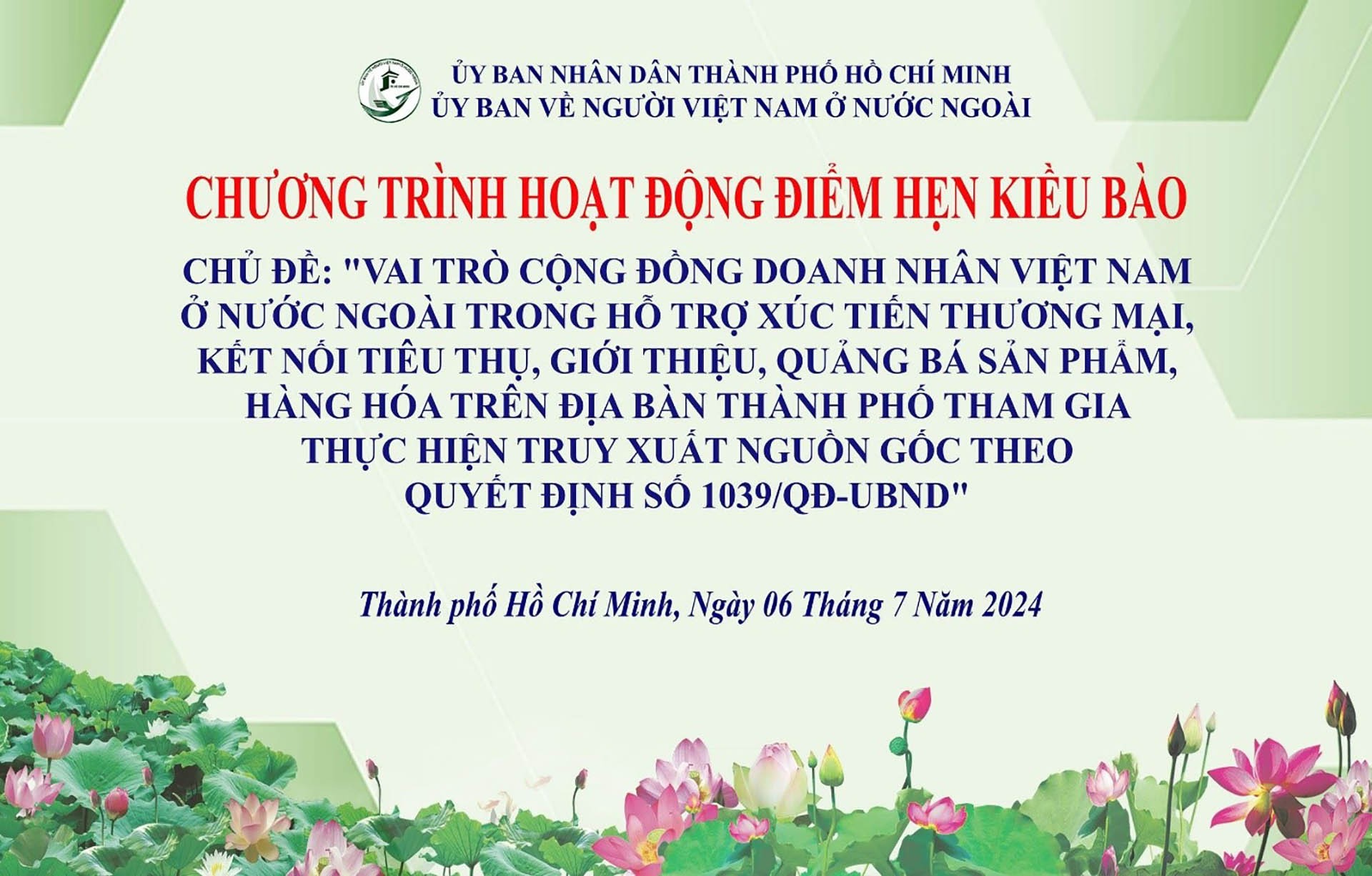 Thông tin về chương trình hoạt động điểm hẹn kiều bào số 1 năm 2024 Thông tin về chương trình hoạt động điểm hẹn kiều bào số 1 năm 2024