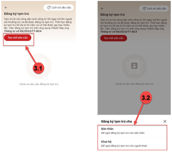 Hướng dẫn đăng ký tạm trú trên VNeID Hướng dẫn chi tiết cách đăng ký tạm trú trên VNeID