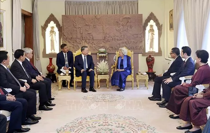 Chủ tịch nước Tô Lâm hội kiến Quốc vương Campuchia Norodom Sihamoni Chủ tịch nước Tô Lâm hội kiến Quốc vương Campuchia Norodom Sihamoni