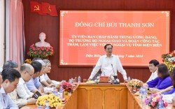 Bộ trưởng Ngoại giao Bùi Thanh Sơn làm việc với Sở Ngoại vụ tỉnh Điện Biên