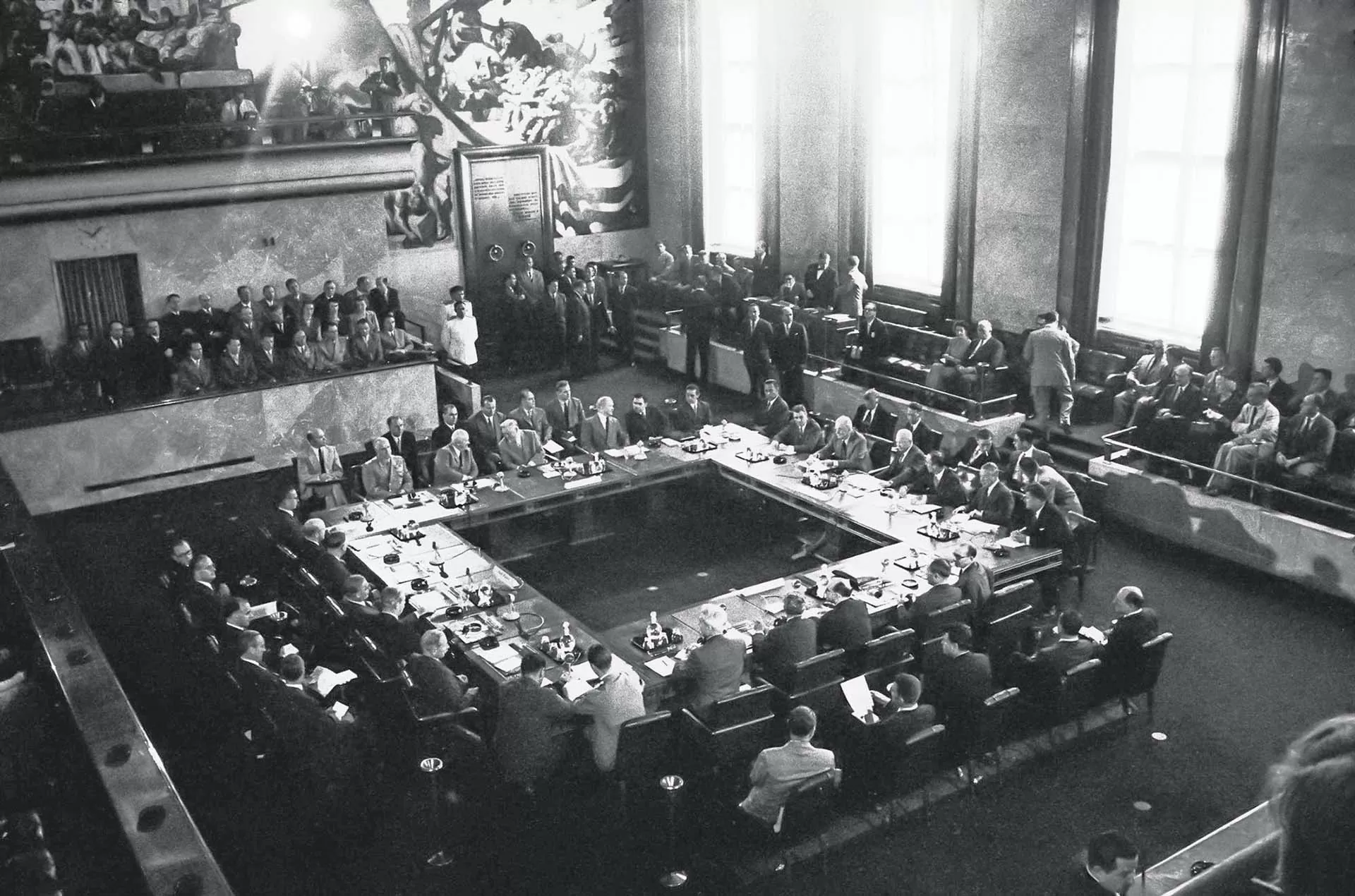 Toàn cảnh Hội nghị Geneva 1954. (Ảnh tư liệu) Toàn cảnh Hội nghị Geneva 1954. (Ảnh tư liệu)