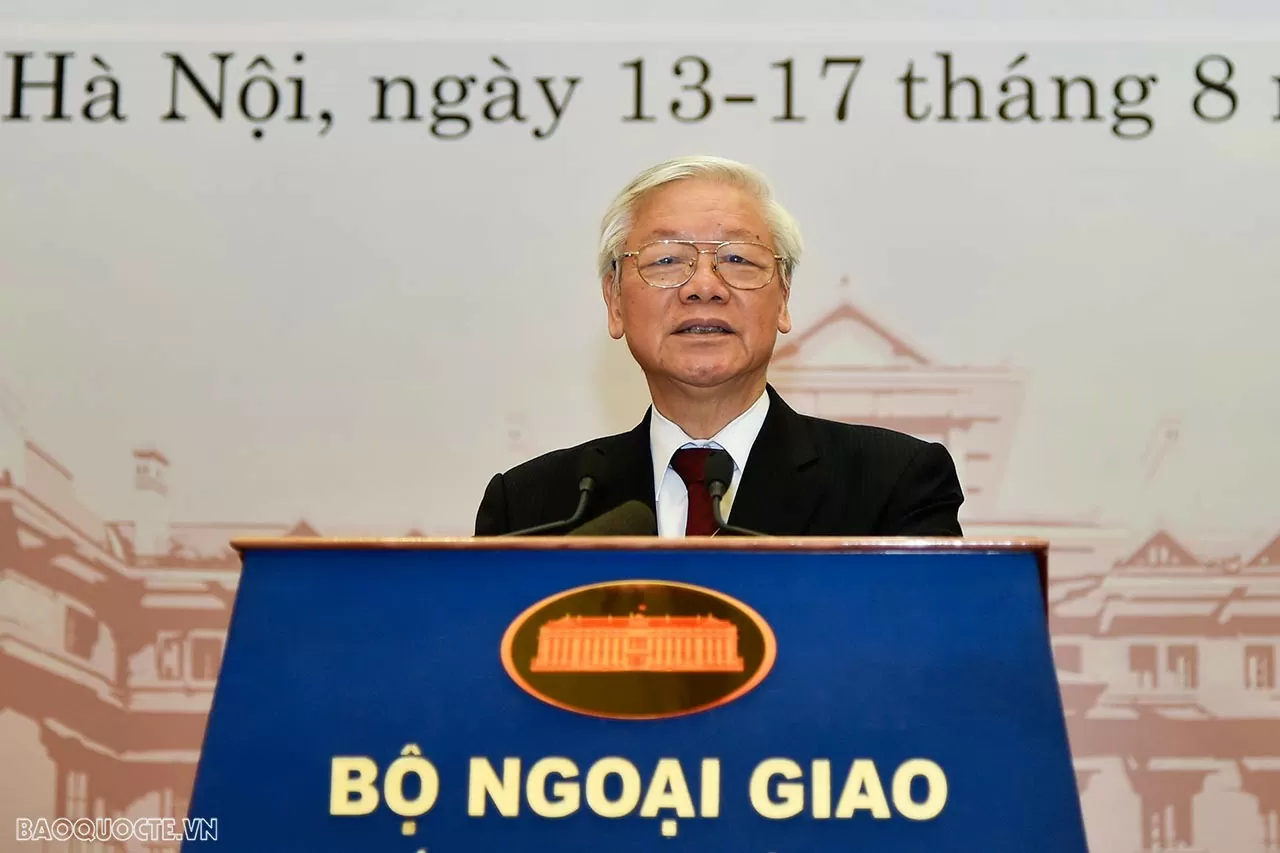 Tổng Bí thư Nguyễn Phú Trọng đến dự và phát biểu chỉ đạo tại Hội nghị Ngoại giao lần thứ 30 (tháng 8/2018). (Ảnh: Tuấn Anh) Tổng Bí thư Nguyễn Phú Trọng đến dự và phát biểu chỉ đạo tại Hội nghị Ngoại giao lần thứ 30 (tháng 8/2018). (Ảnh: Tuấn Anh)