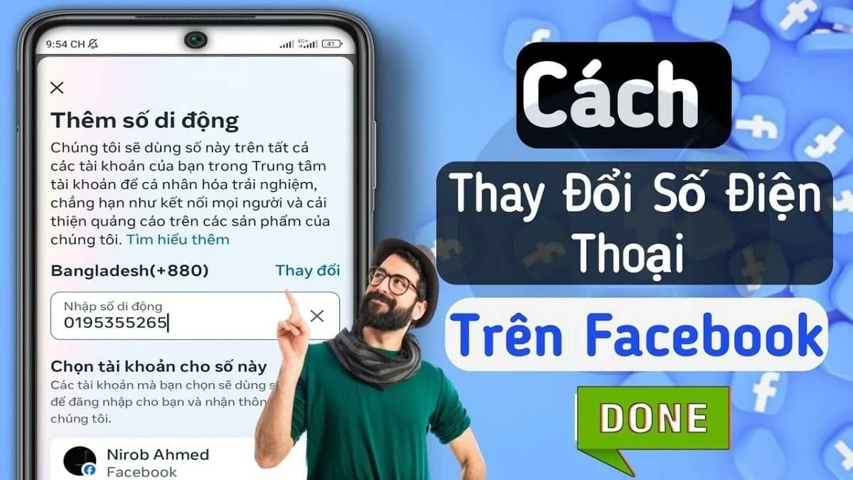 Hướng dẫn cách thêm, thay đổi số điện thoại trên facebook đơn giản Hướng dẫn cách thêm, thay đổi số điện thoại trên facebook đơn giản