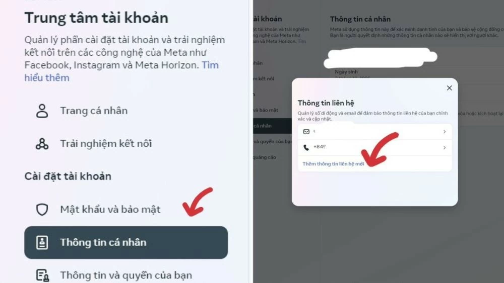 Hướng dẫn cách thêm, thay đổi số điện thoại trên facebook đơn giản Hướng dẫn cách thêm, thay đổi số điện thoại trên facebook đơn giản