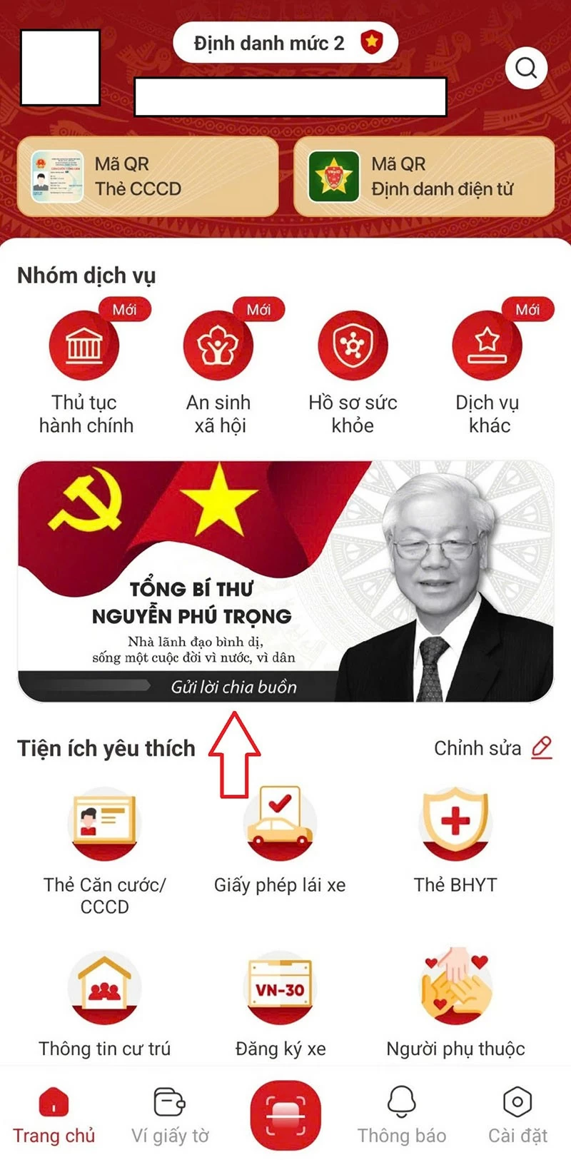 Người dân có thể online gửi lời chia buồn, tri ân Tổng Bí thư Nguyễn Phú Trọng qua VNeID - sổ tang điện tử Cách người dân có thể online gửi lời chia buồn, tri ân Tổng Bí thư Nguyễn Phú Trọng trên VNeID