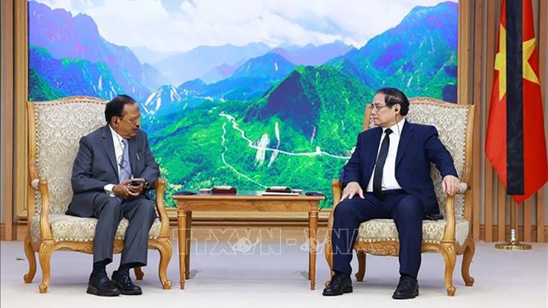 Thủ tướng Phạm Minh Chính tiếp Cố vấn An ninh quốc gia Ấn Độ