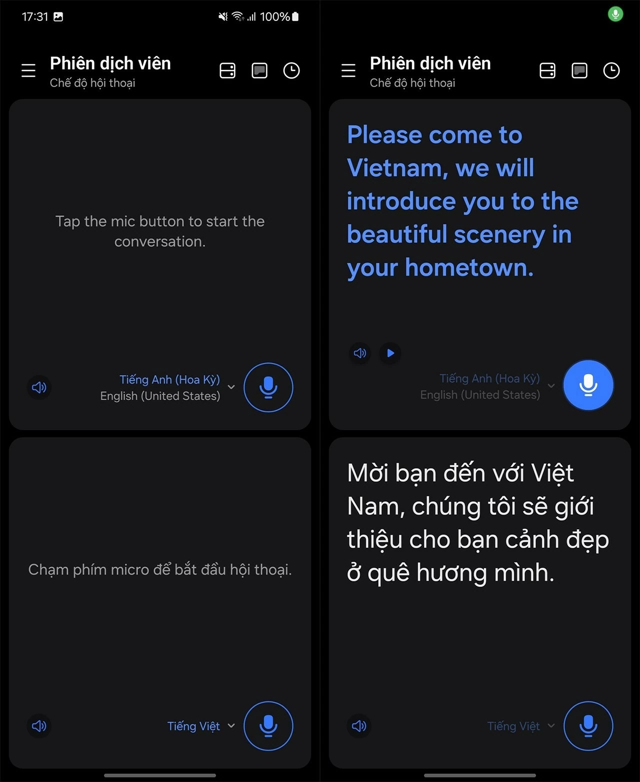 Dịch trực tiếp trên Samsung bằng Galaxy AI Dịch trực tiếp trên Samsung bằng Galaxy AI