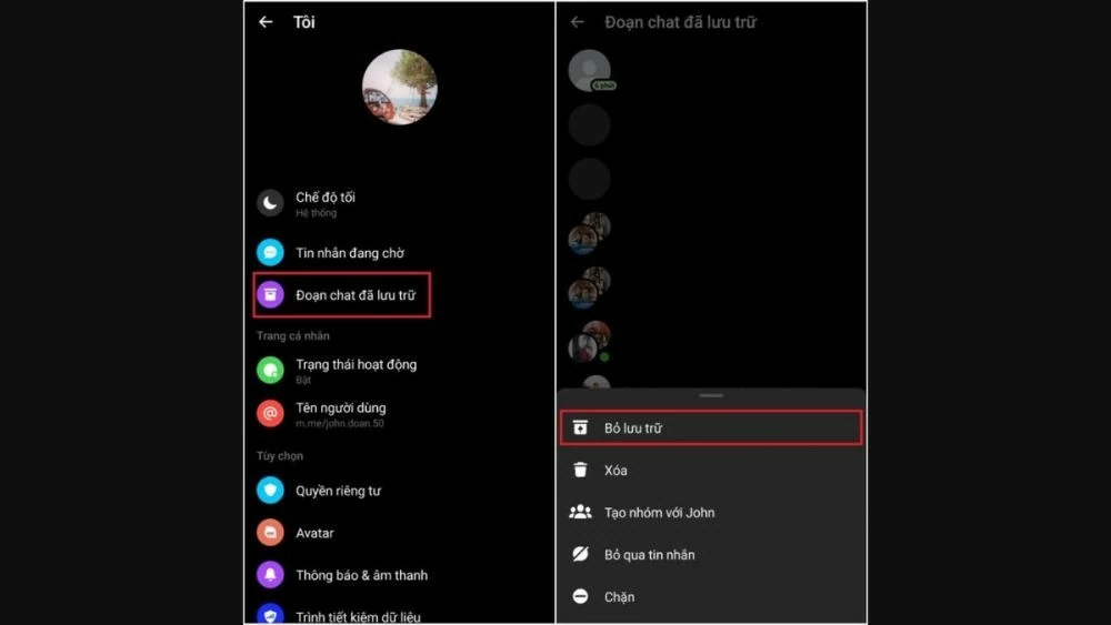 Dễ dàng xem tin nhắn ẩn trên Messenger của điện thoại và máy tính Dễ dàng xem tin nhắn ẩn trên Messenger của điện thoại và máy tính