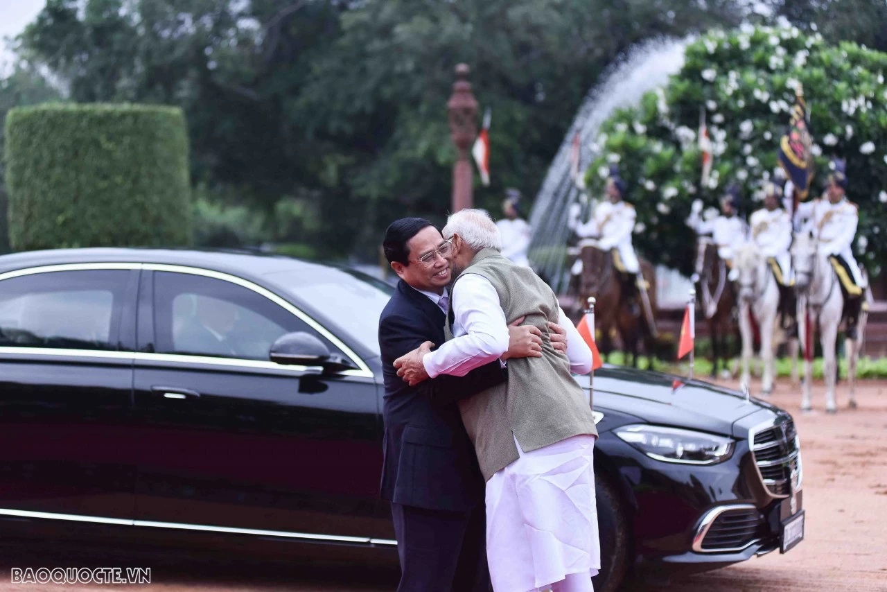 Lễ đón chính thức Thủ tướng Chính phủ Phạm Minh Chính tại Phủ Tổng thống Ấn Độ Lễ đón chính thức Thủ tướng Chính phủ Phạm Minh Chính tại Phủ Tổng thống Ấn Độ