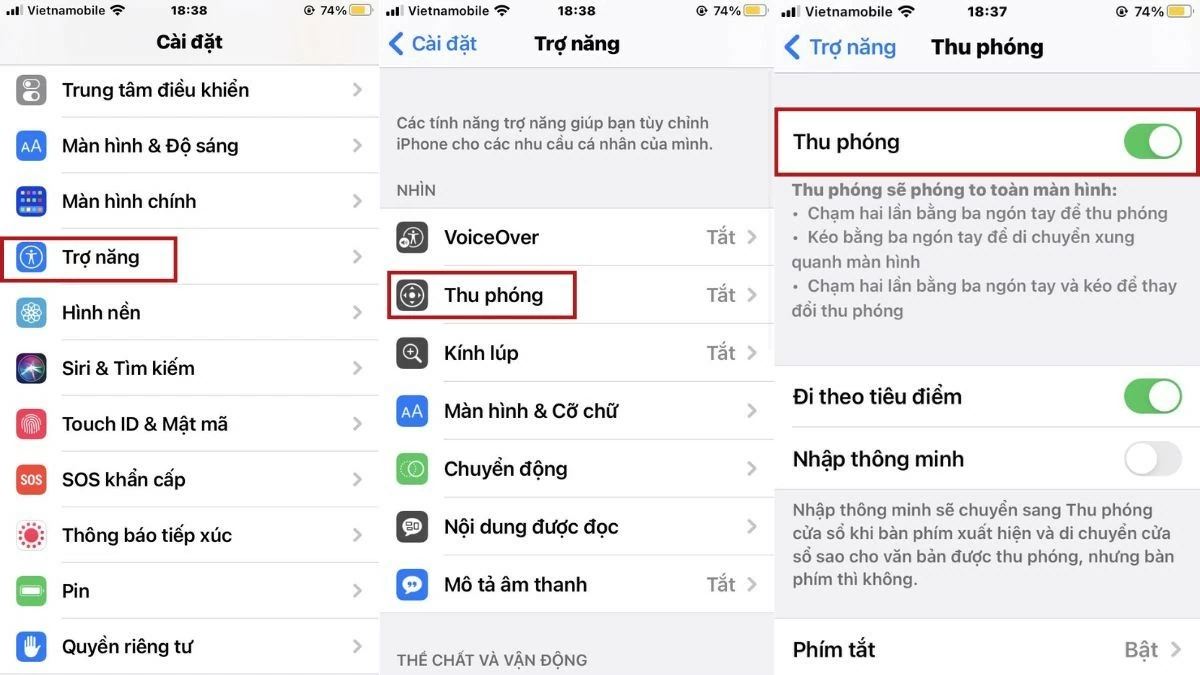 Phóng to, thu nhỏ màn hình iPhone cực đơn giản và dễ dàng Phóng to, thu nhỏ màn hình iPhone cực đơn giản và dễ dàng