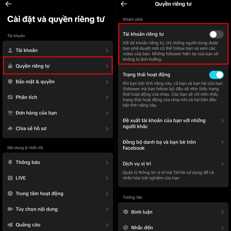 Cách tắt chế độ riêng tư trên TikTok đơn giản và nhanh chóng nhất Cách tắt chế độ riêng tư trên TikTok đơn giản và nhanh chóng nhất