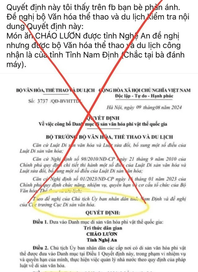 Đề nghị xử lý các trường hợp đăng thông tin xuyên tạc, sai sự thật về Di sản văn hóa phi vật thể Đề nghị xử lý các trường hợp đăng thông tin xuyên tạc, sai sự thật về Di sản văn hóa phi vật thể