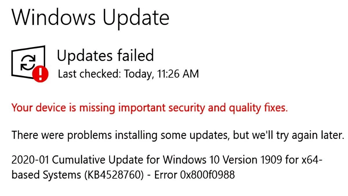 Khắc phục ngay 6 lỗi thường gặp khi cập nhật Windows 10 Khắc phục ngay 6 lỗi thường gặp khi cập nhật Windows 10