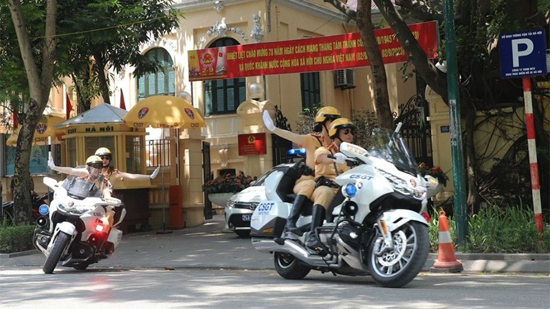 CSGT Hà Nội: Ra quân cao điểm đảm bảo TTATGT dịp Quốc khánh 2/9