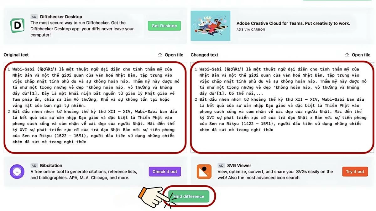 Tìm điểm khác nhau giữa 2 file Word nhanh chóng Tìm điểm khác nhau giữa 2 file Word nhanh chóng