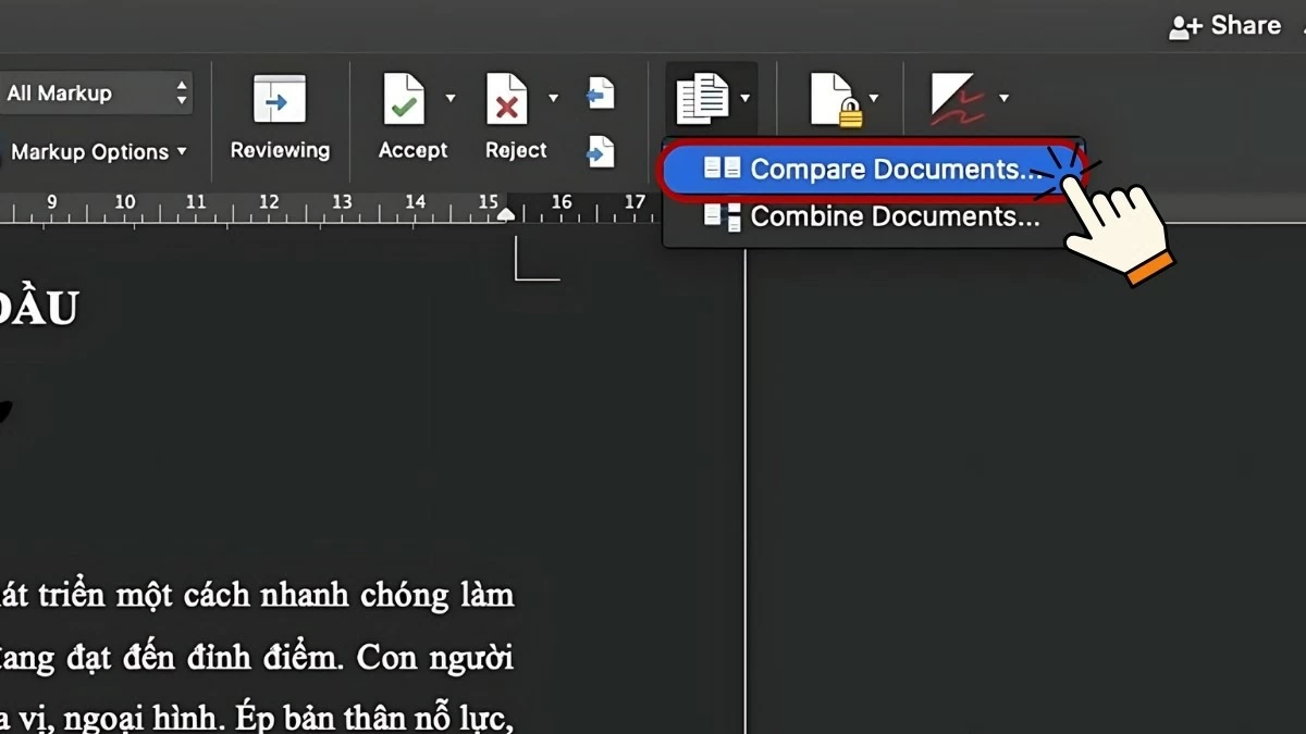 Tìm điểm khác nhau giữa 2 file Word nhanh chóng Tìm điểm khác nhau giữa 2 file Word nhanh chóng
