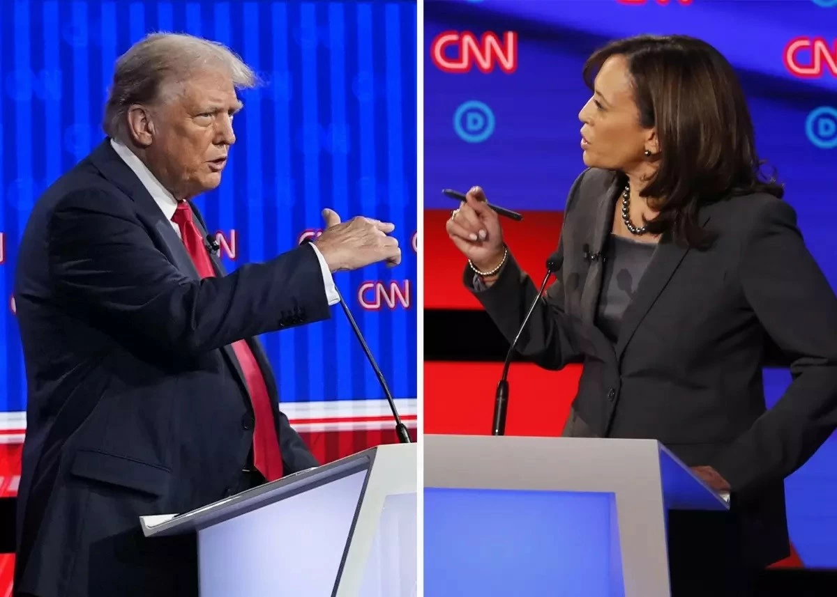 Cựu Tổng thống Mỹ Donald Trump và Phó Tổng thống Mỹ Kamala Harris. (Nguồn: AP) Cựu Tổng thống Mỹ Donald Trump và Phó Tổng thống Mỹ Kamala Harris. (Nguồn: AP)