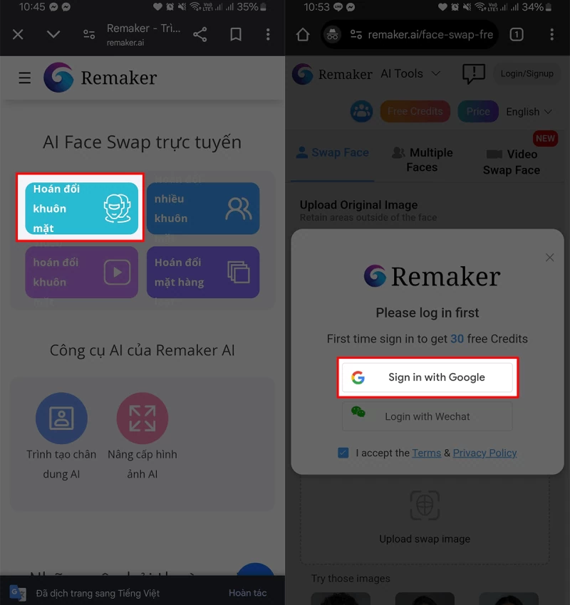 Hoán đổi khuôn mặt trong ảnh 1 người bằng AI nhanh chóng Hoán đổi khuôn mặt trong ảnh 1 người bằng AI nhanh chóng