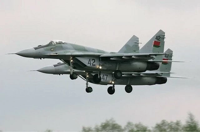 Tiêm kích MiG-29 của không quân Belarus. (Nguồn: Wikipedia) Tiêm kích MiG-29 của không quân Belarus. (Nguồn: Wikipedia)