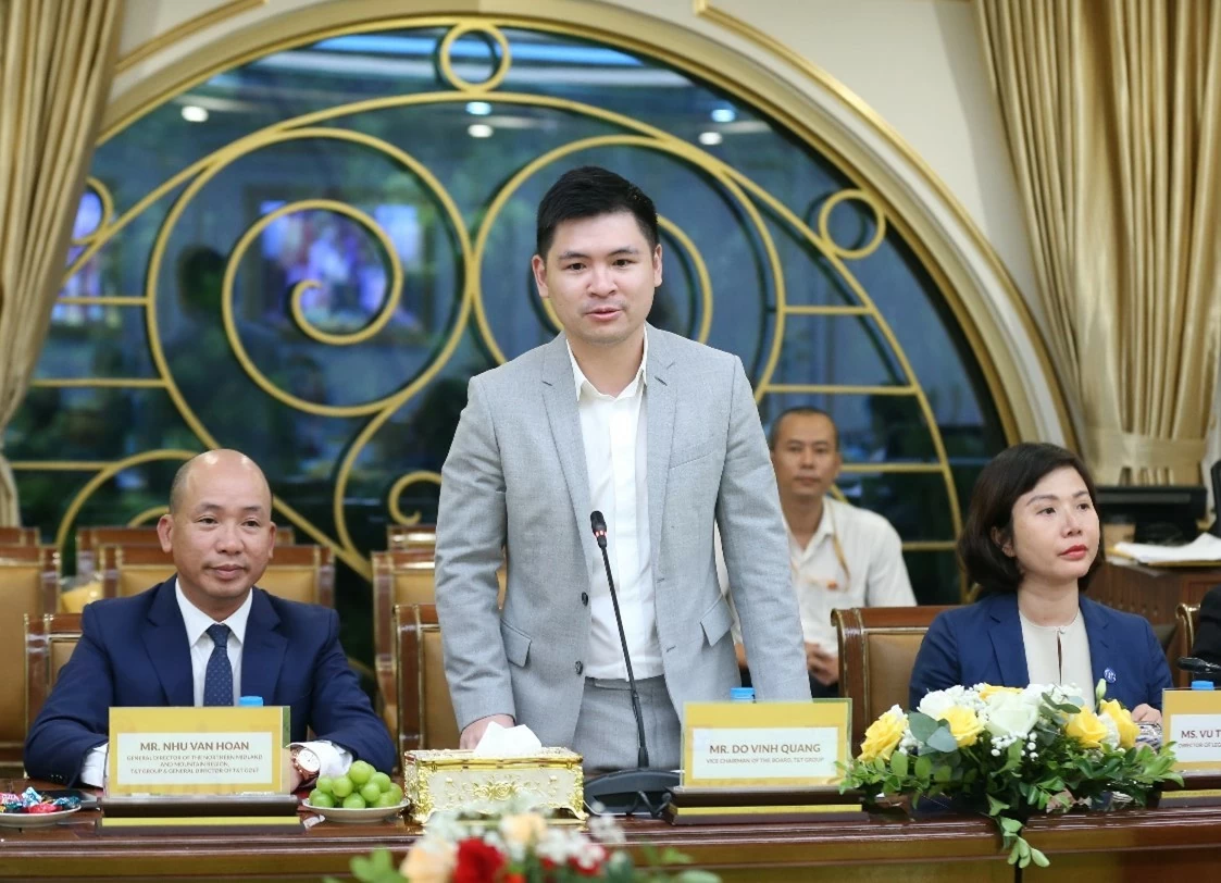 Ông Đỗ Vinh Quang – Phó Chủ tịch HĐQT Tập đoàn T&T phát biểu tại sự kiện Ông Đỗ Vinh Quang – Phó Chủ tịch HĐQT Tập đoàn T&T phát biểu tại sự kiện